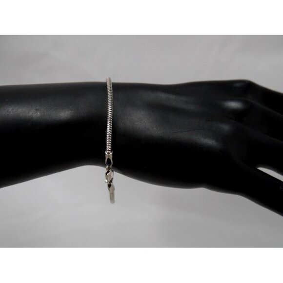 Unbranded Jewelry - Vintage 925 Silver thicker chain bracelet fits 6" wrist made in Italy